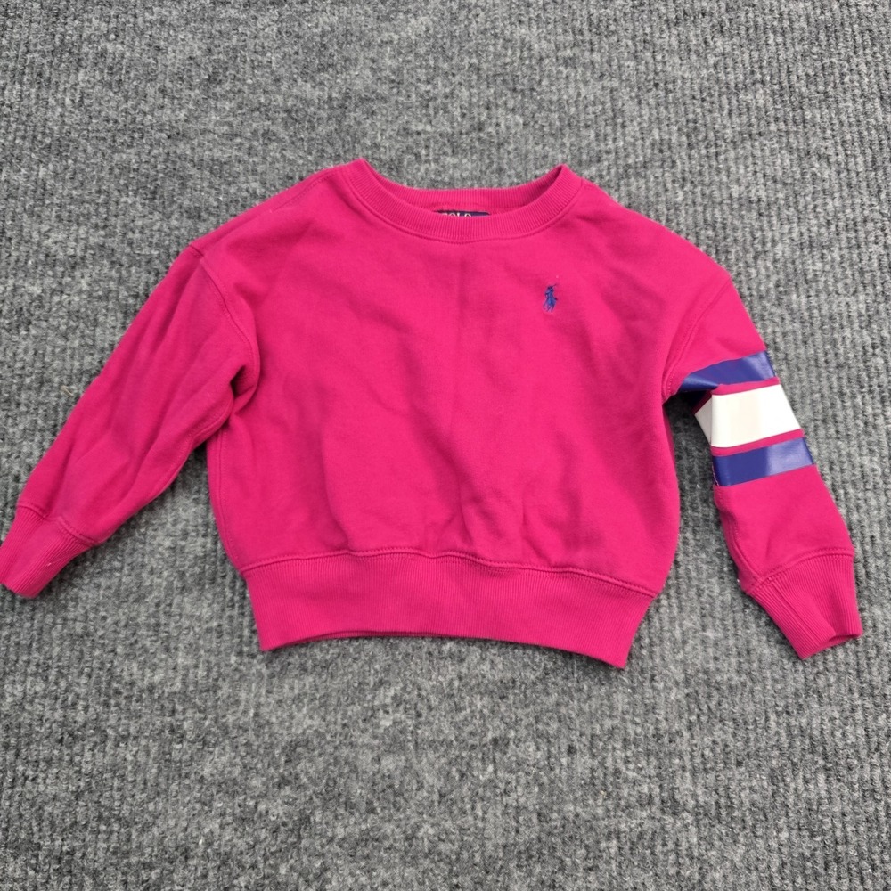 Polo Ralph Lauren Girls' Collegiate Sweatshirt Sport Pink Size 2T